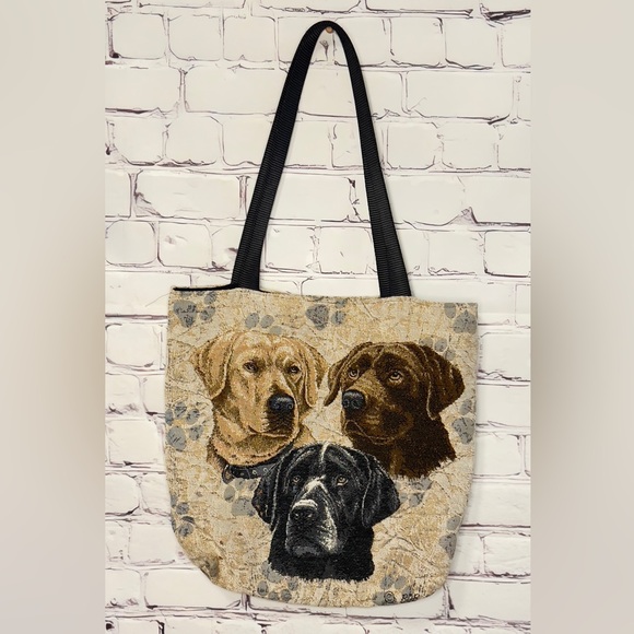 VINTAGE LABRADOR TAPESTRY TOTE BAG - Picture 6 of 8